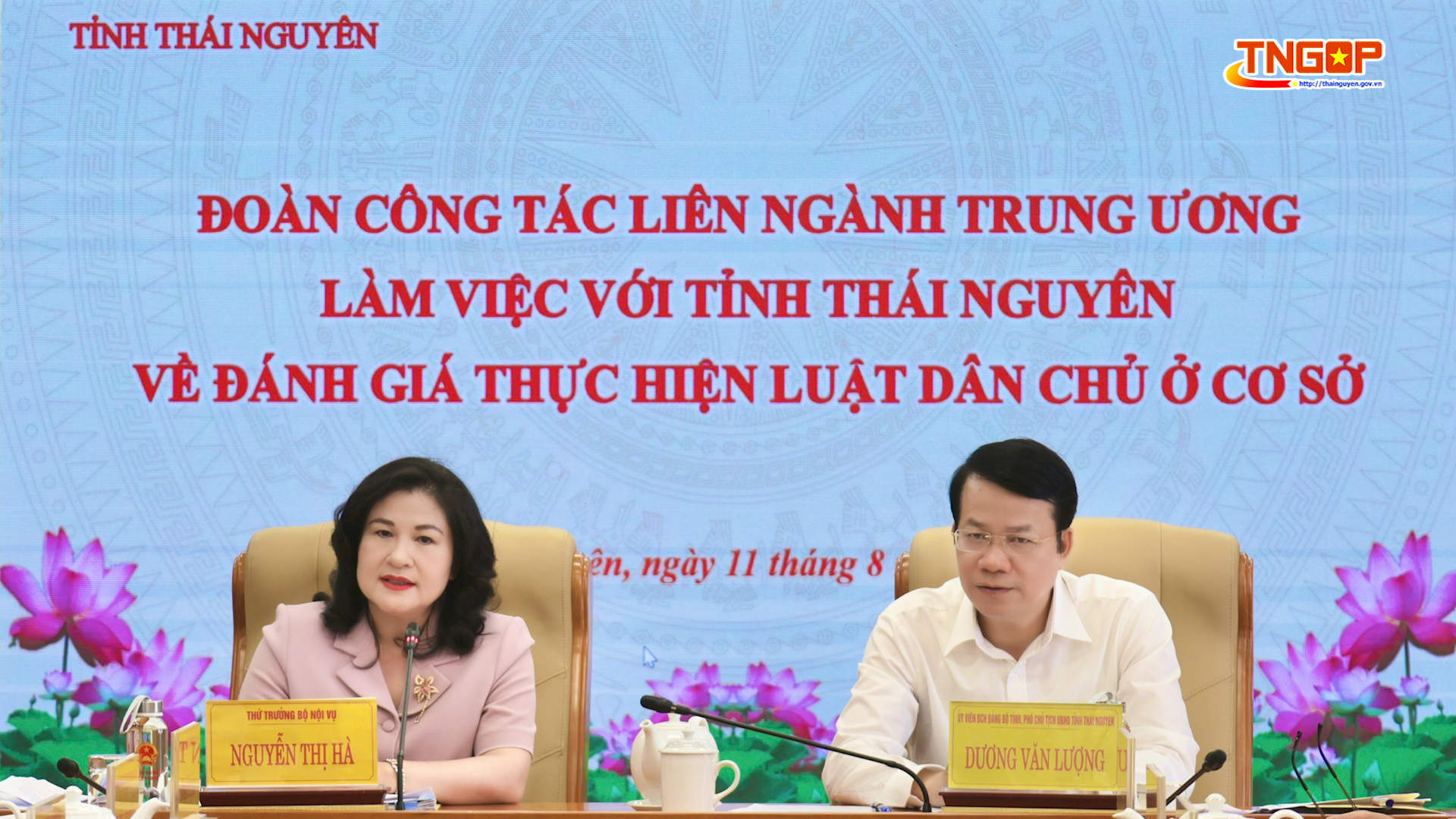 Đoàn công tác liên ngành Trung ương làm việc tại tỉnh Thái Nguyên