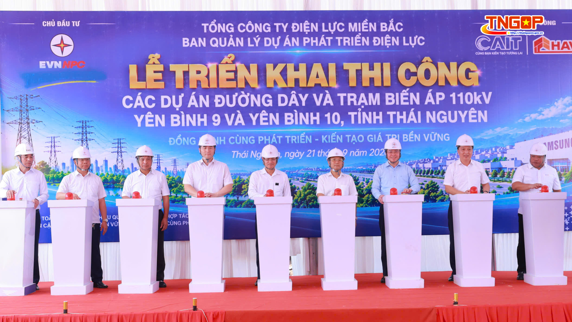 Khởi công hai dự án đường dây và trạm biến áp 110kV Yên Bình 9, Yên Bình 10
