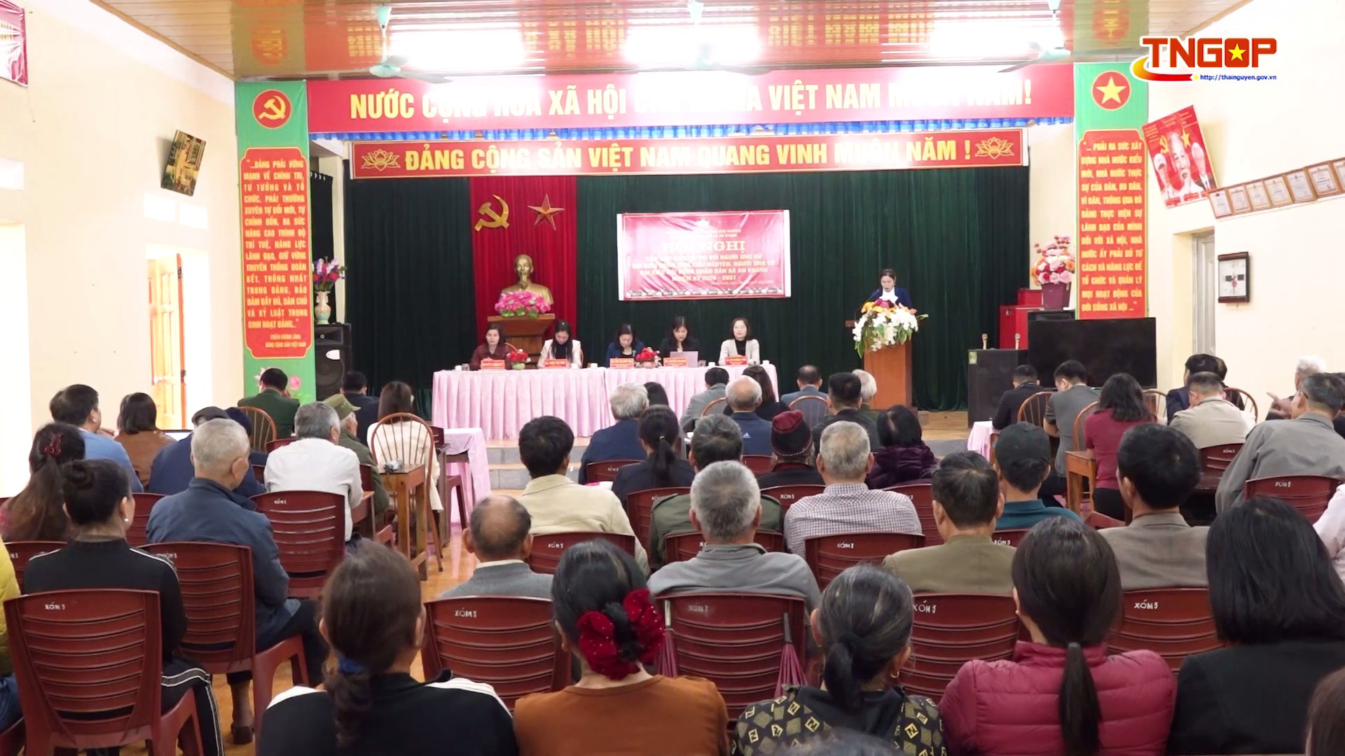Các ứng cử viên đại biểu HĐND các cấp tiếp xúc cử tri vận động bầu cử tại xã An Khánh