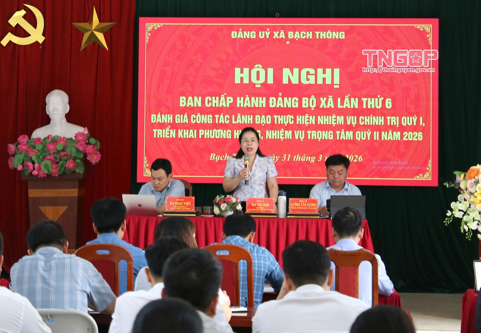 Đảng ủy xã Bạch Thông đánh giá công tác lãnh đạo thực hiện nhiệm vụ chính trị quý I/2026