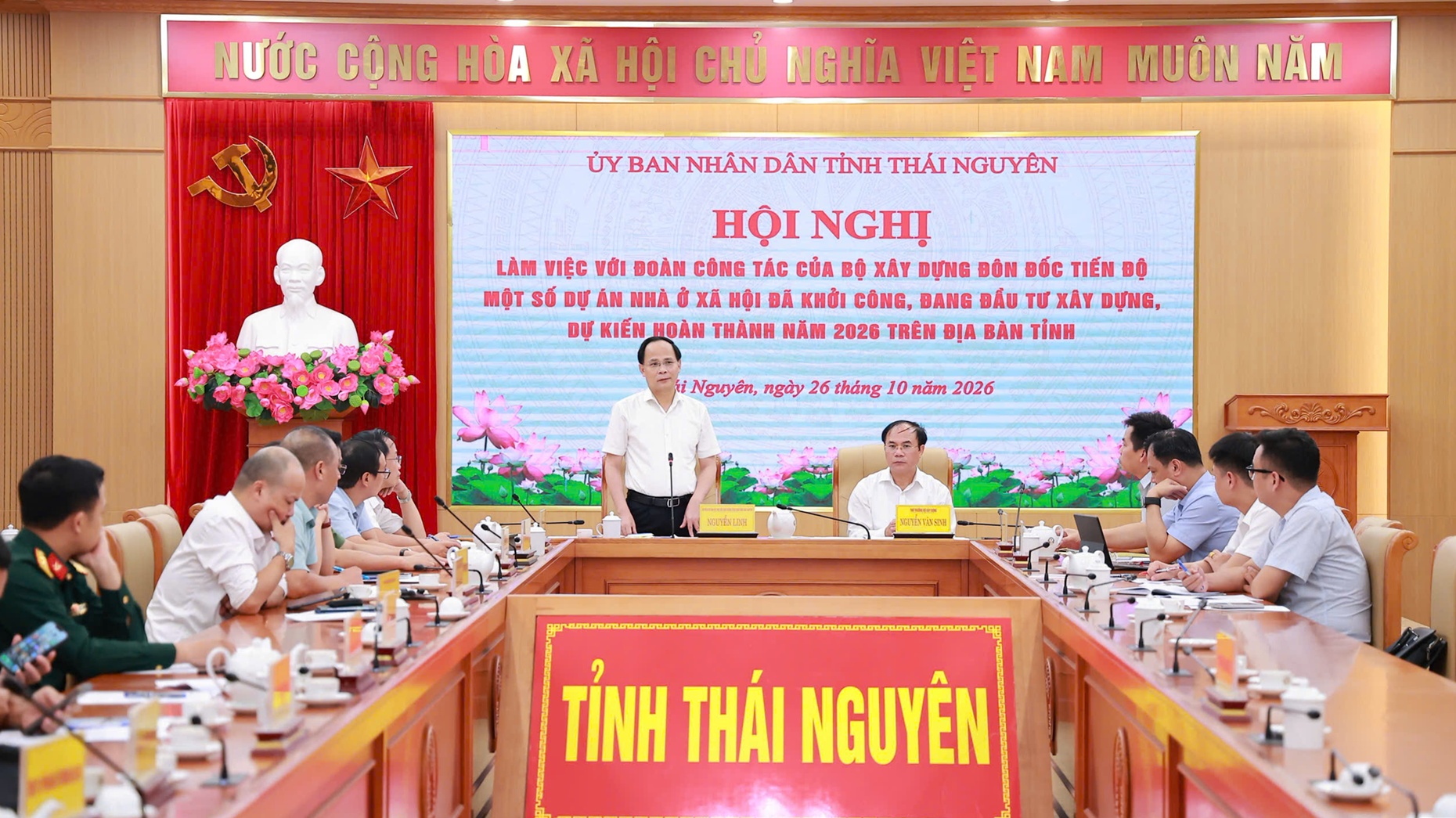 Bộ Xây dựng làm việc với tỉnh Thái Nguyên về tiến độ triển khai các dự án nhà ở xã hội