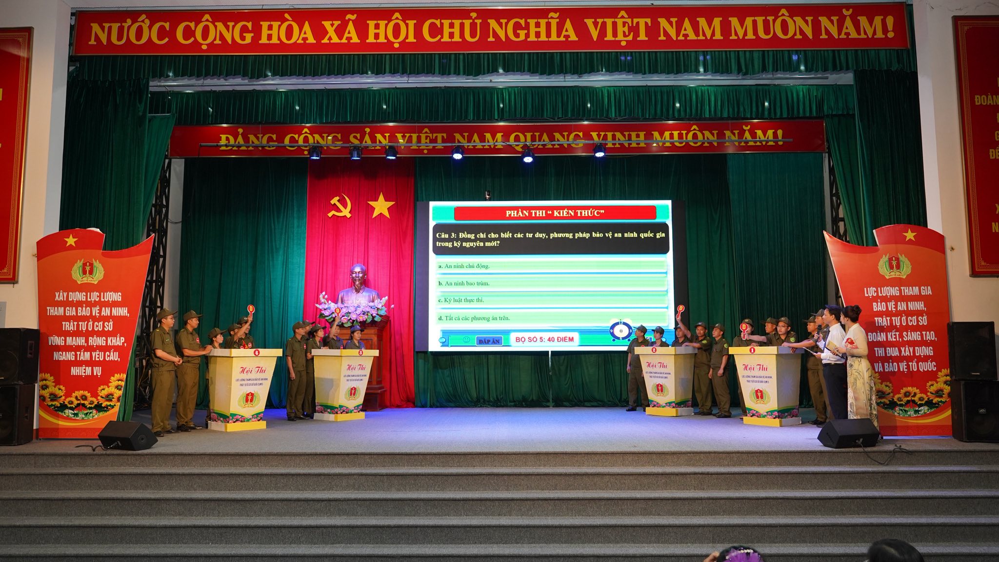 Sôi nổi Hội thi lực lượng tham gia bảo vệ an ninh trật tự ở cơ sở Cụm thi số 3 và số 5