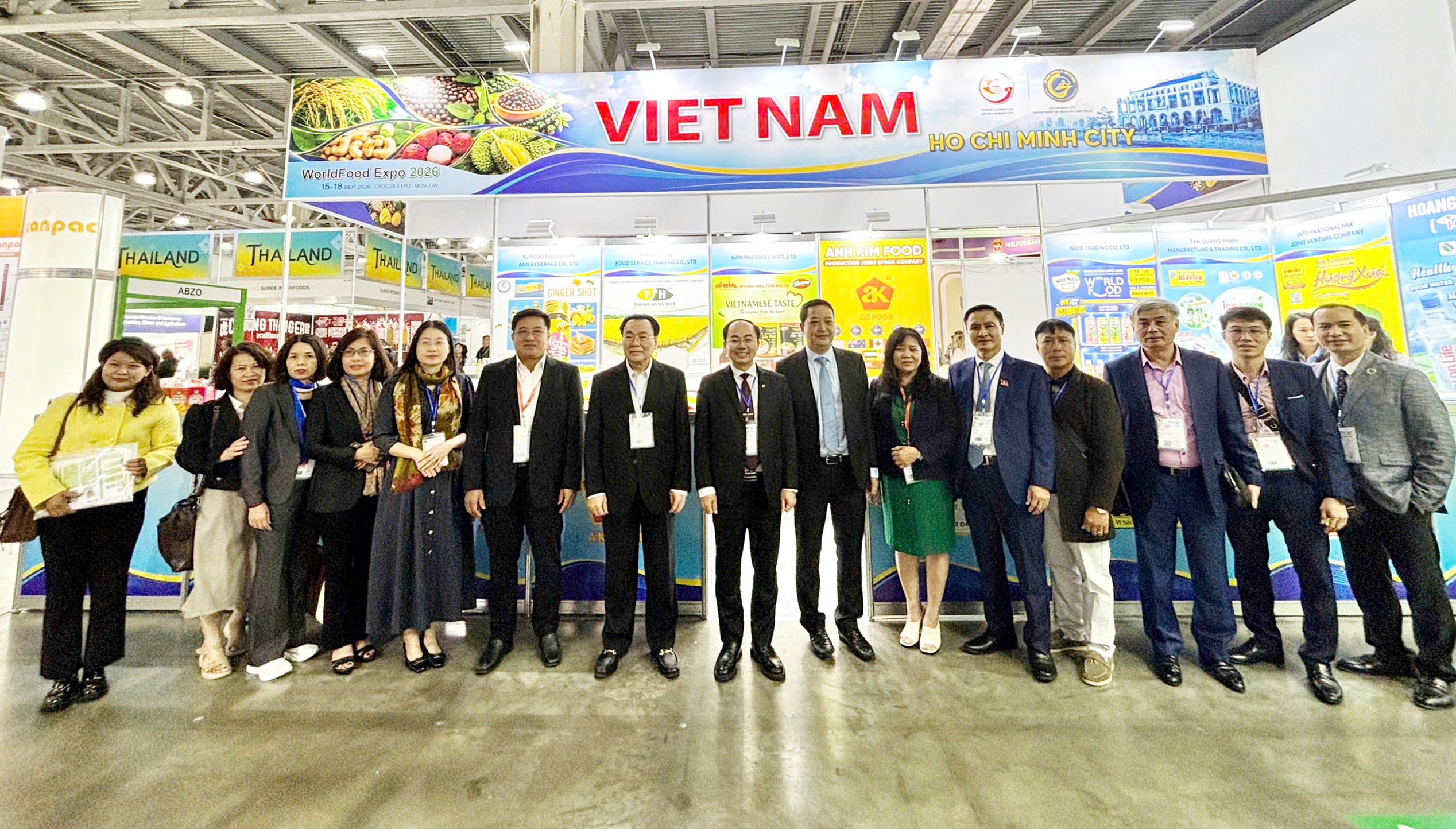 Đoàn công tác tỉnh Thái Nguyên dự khai trương Gian hàng Việt Nam tại Hội chợ Worldfood Moscow 2026 (Liên bang Nga)