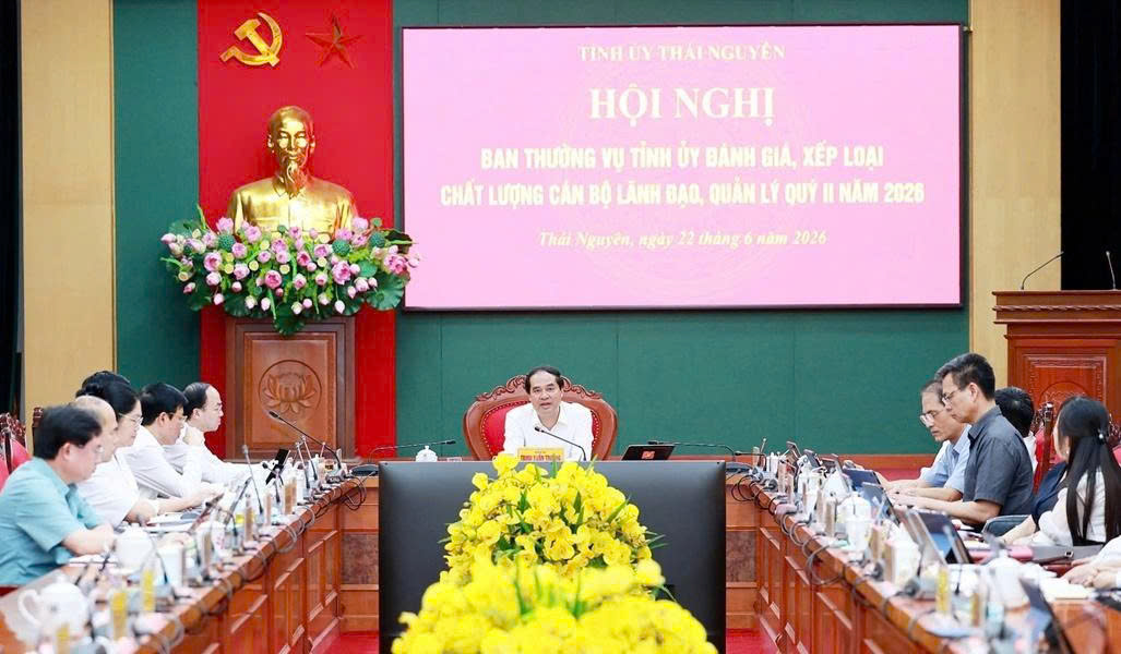 Ban Thường vụ Tỉnh ủy đánh giá, xếp loại chất lượng cán bộ lãnh đạo, quản lý quý II năm 2026