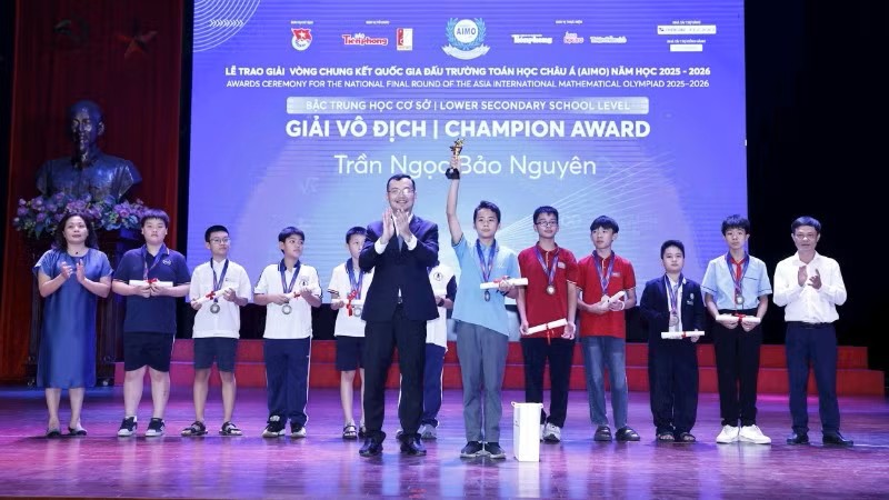 22 tỉnh, thành phố có học sinh đạt giải tại Chung kết quốc gia AIMO