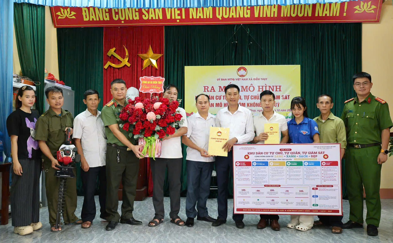 Điềm Thụy ra mắt Mô hình tự chủ, tự quản, tự giám sát gắn với xóm không ma túy