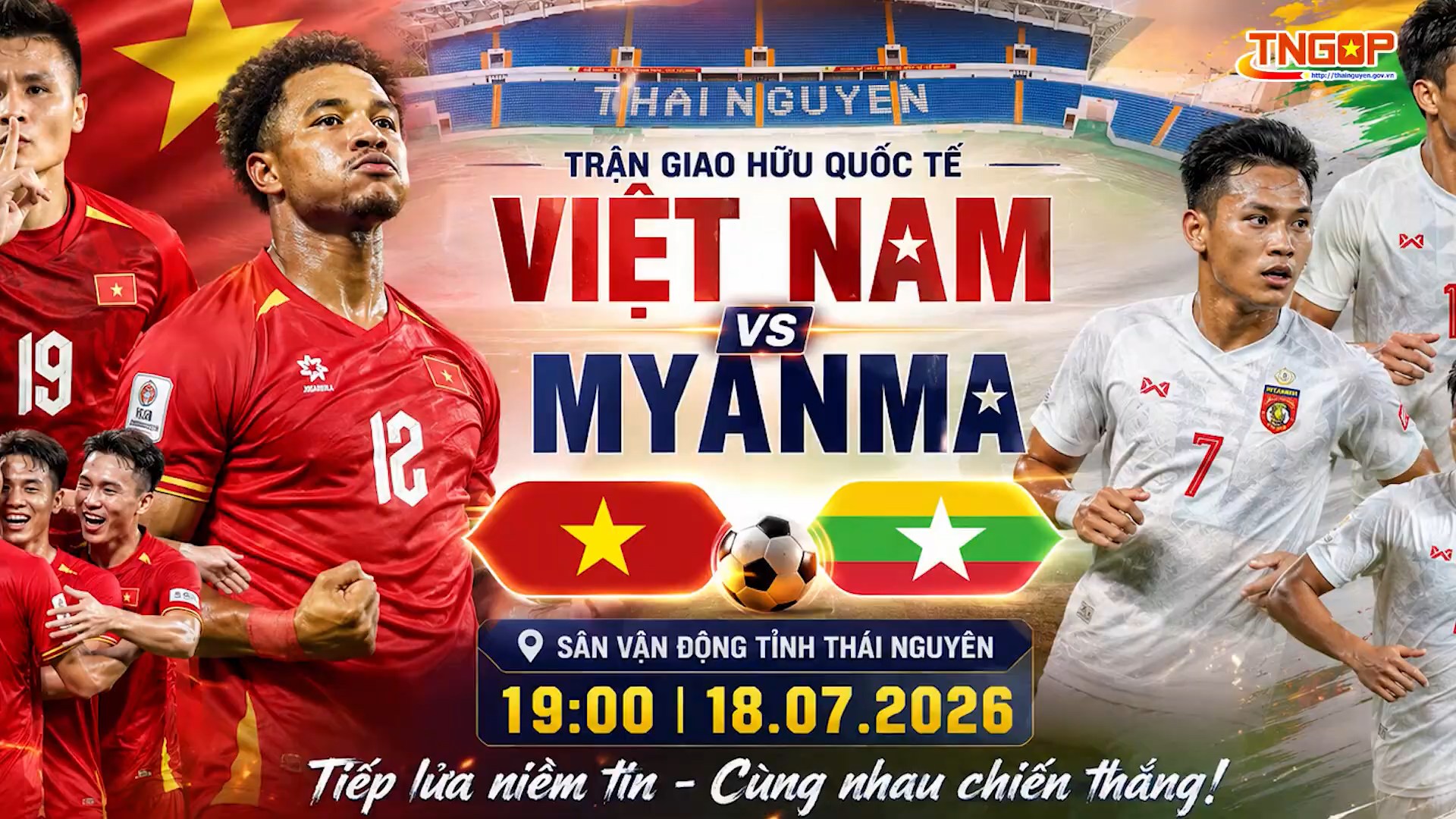 Thái Nguyên: Sẵn sàng cho trận giao hữu quốc tế Việt Nam - Myanmar