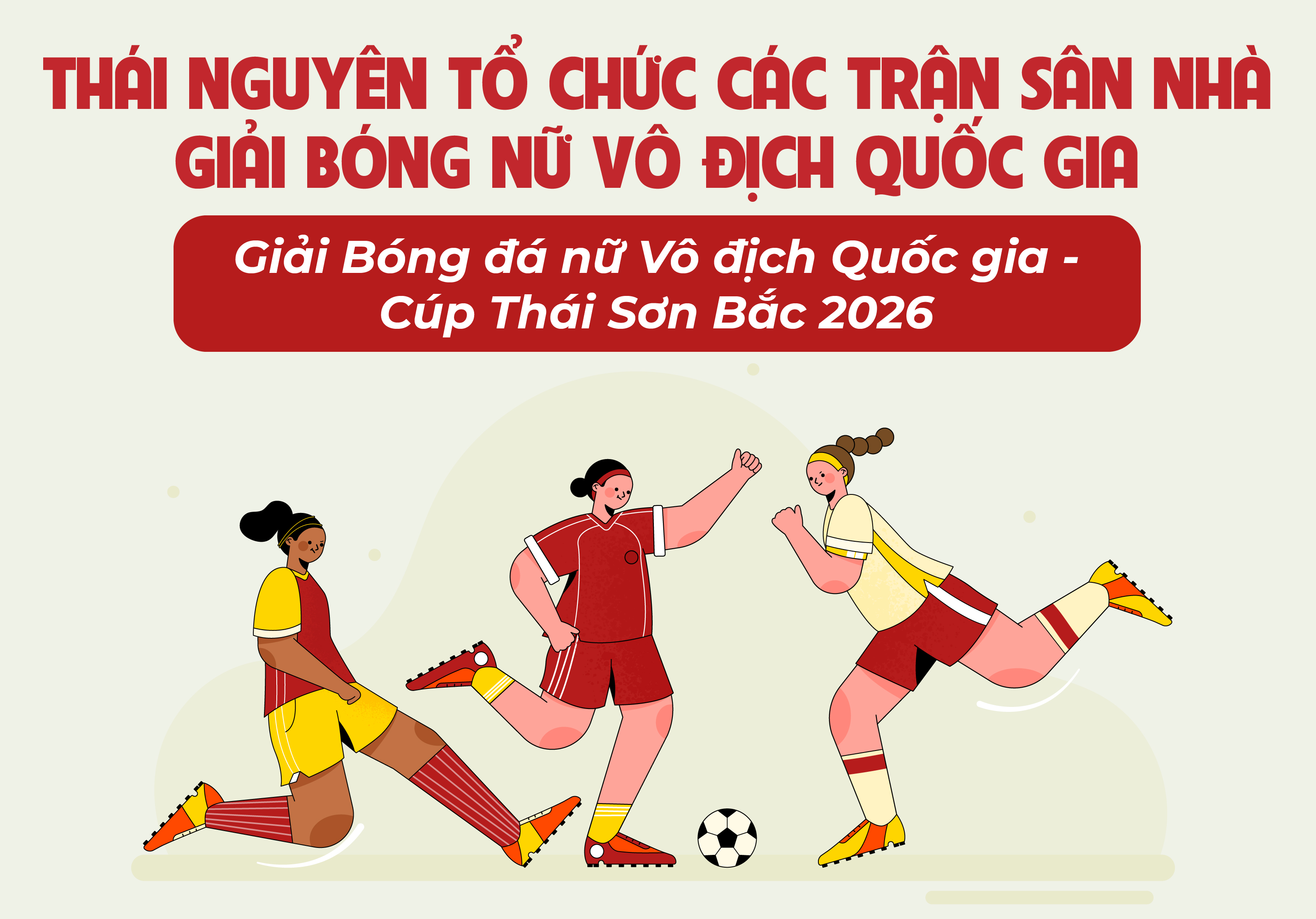 Thái Nguyên tổ chức các trận sân nhà Giải bóng đá nữ vô địch quốc gia