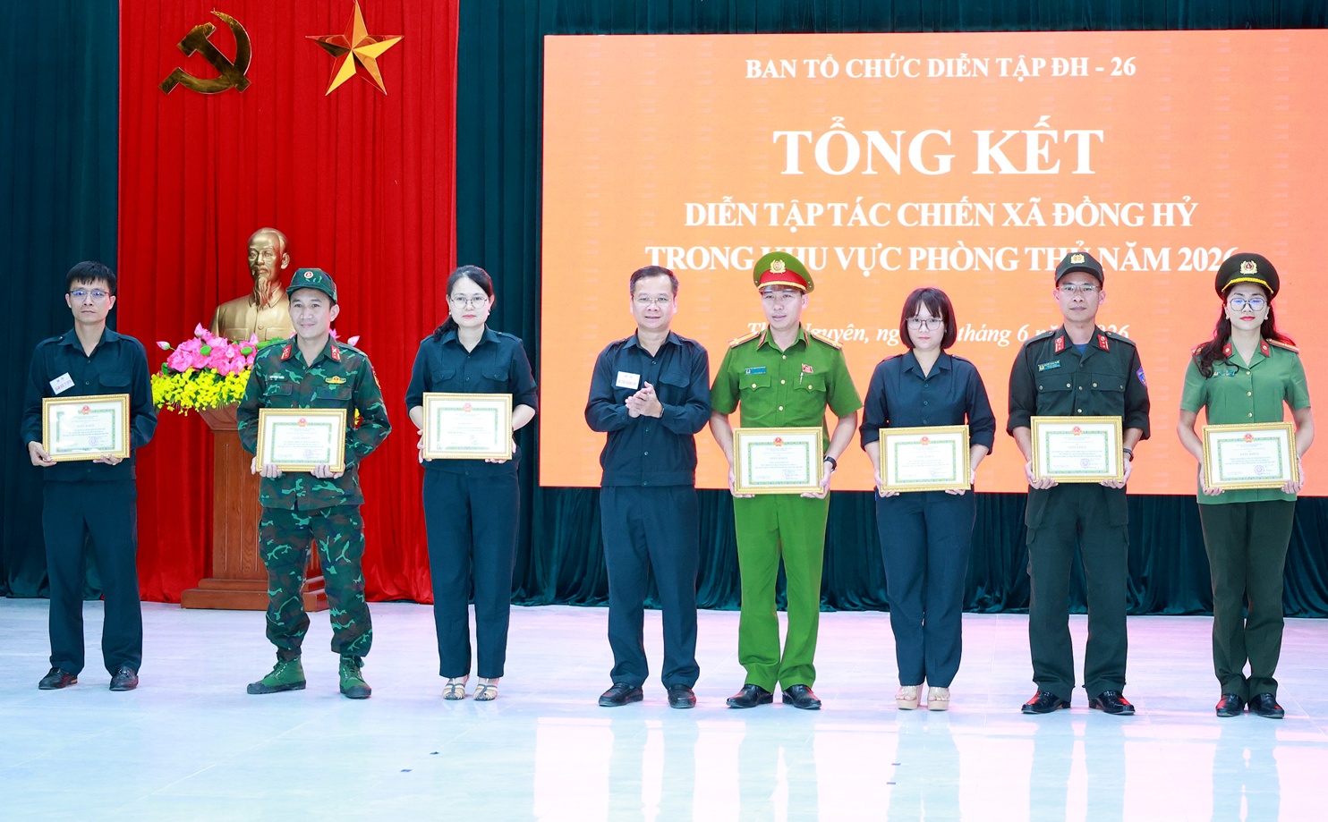 Tổng kết diễn tập tác chiến xã Đồng Hỷ trong khu vực phòng thủ năm 2026