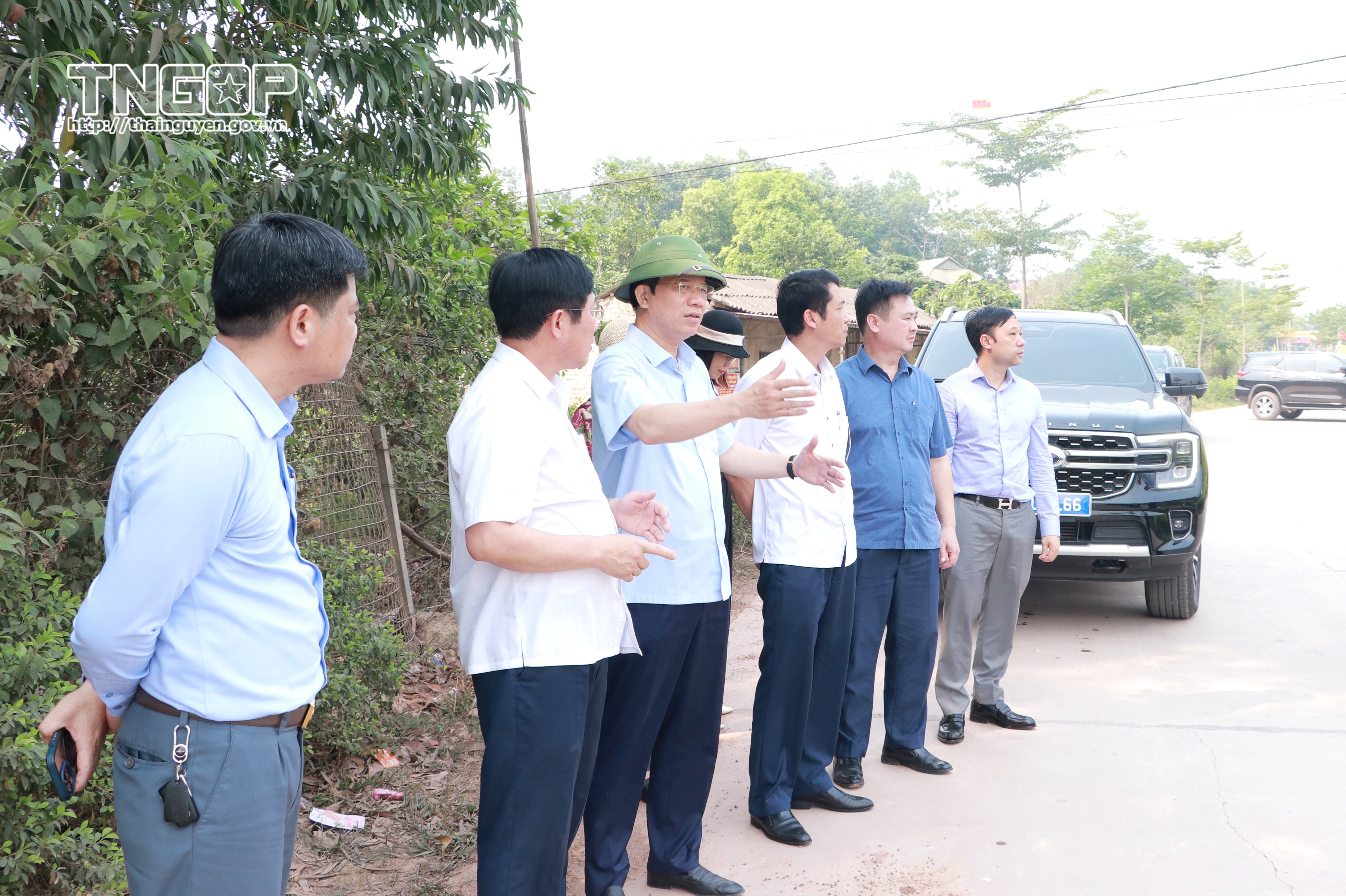 Lãnh đạo tỉnh kiểm tra tiến độ các dự án khu công nghiệp và tái định cư tại xã Tân Thành