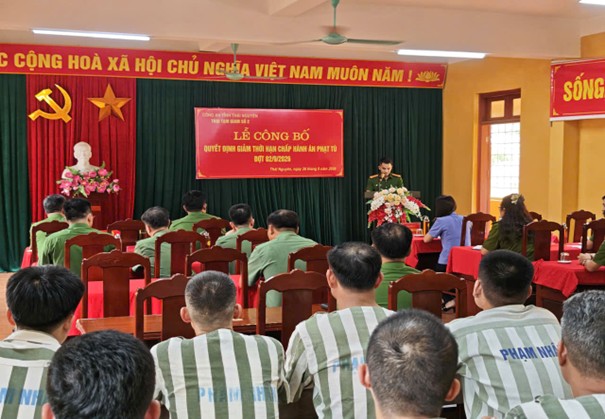 VKSND tỉnh Thái Nguyên tham gia Lễ công bố quyết định giảm thời hạn chấp hành án phạt tù đợt 02/9