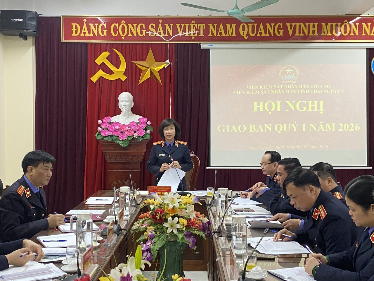 VKSND tỉnh Thái Nguyên tổ chức hội nghị giao ban quý I năm 2026