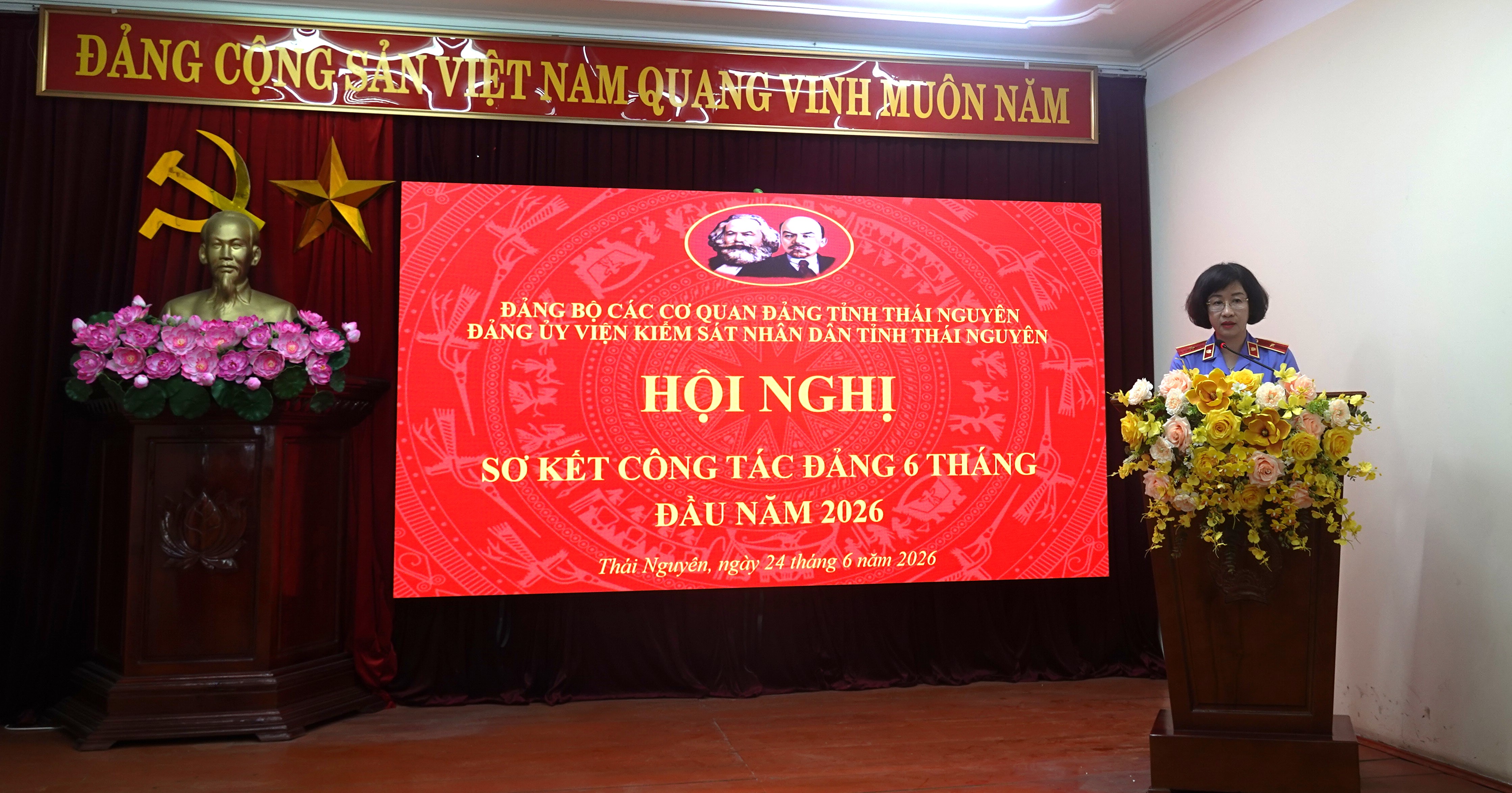 Đảng ủy VKSND tỉnh Thái Nguyên tổ chức hội nghị sơ kết công tác Đảng 06 tháng đầu năm 2026