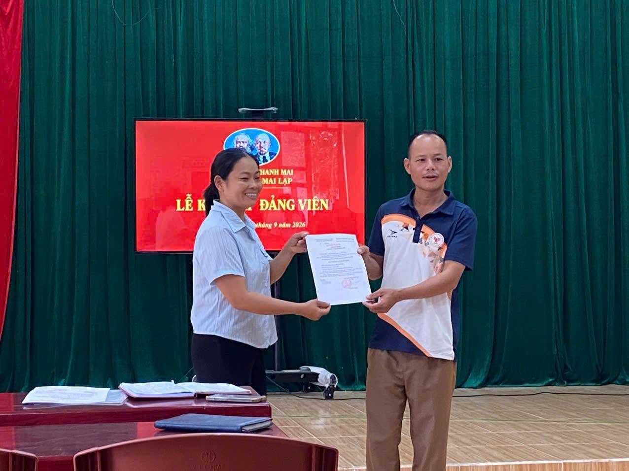 Xã Thanh Mai đạt hơn 90% chỉ tiêu kết nạp Đảng viên mới năm 2026