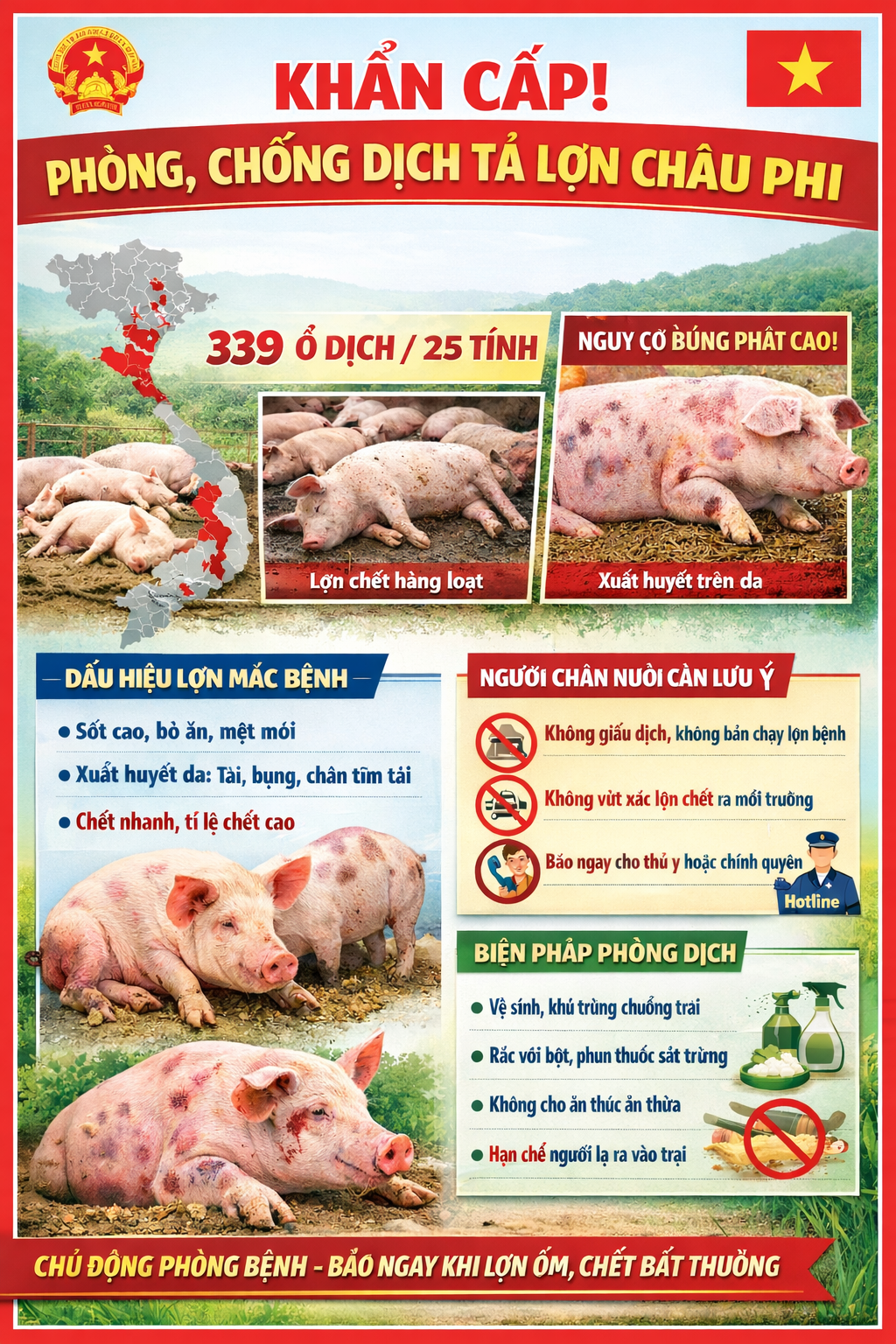 KHUYẾN CÁO PHÒNG, CHỐNG DỊCH TẢ LỢN CHÂU PHI