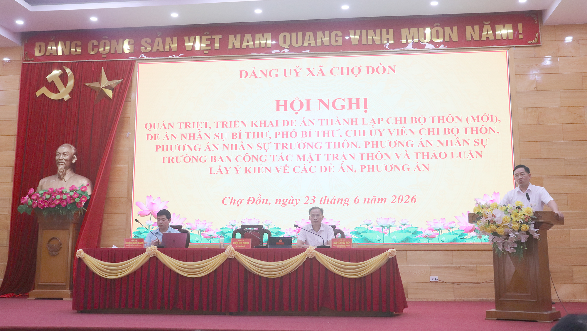 Hội nghị triển khai, quán triệt Đề án thành lập chi bộ thôn ( mới) và lấy ý kiến về các đề án, phương án nhân sự thôn sau sắp xếp