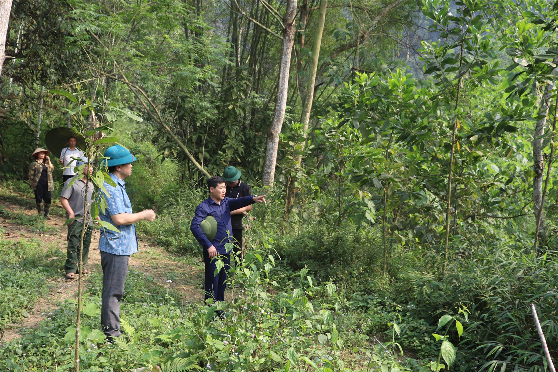 Lãnh đạo UBND xã Chợ Đồn khảo sát dự kiến các danh mục đầu tư công và các công trình thuộc Chương trình MTQG năm 2026