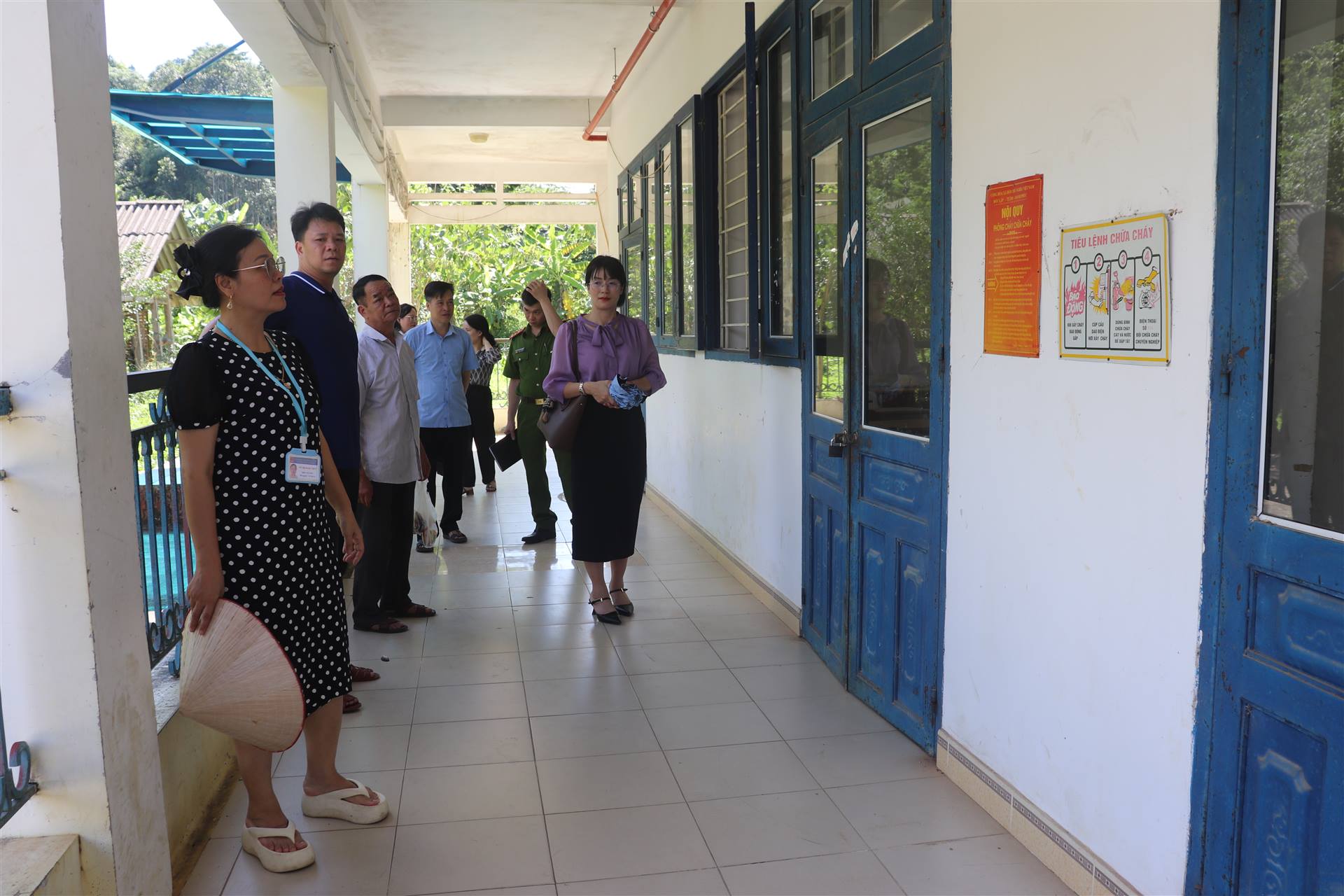 Lãnh đạo UBND xã kiểm tra công tác chuẩn bị Kỳ thi tuyển sinh vào lớp 10 năm học 2026-2027