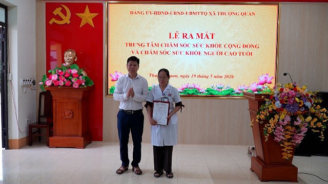 Xã Thượng Quan tổ chức Lễ ra mắt Trung tâm chăm sóc sức khỏe cộng đồng và chăm sóc sức khỏe người cao tuổi