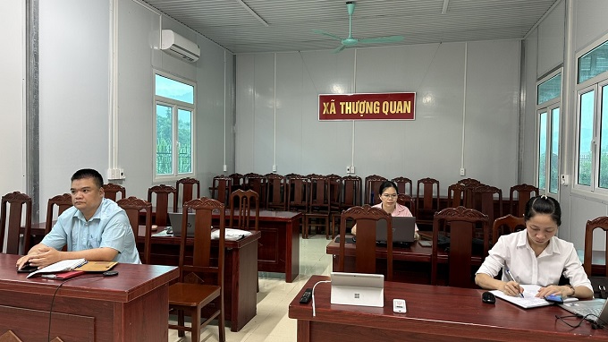 Đảng ủy xã Thượng Quan dự Hội nghị trực tuyến sơ kết công tác 6 tháng đầu năm 2026 ngành Tổ chức Xây dựng Đảng