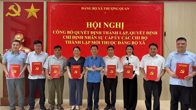 Thượng Quan thành lập 8 chi bộ trực thuộc Đảng ủy xã