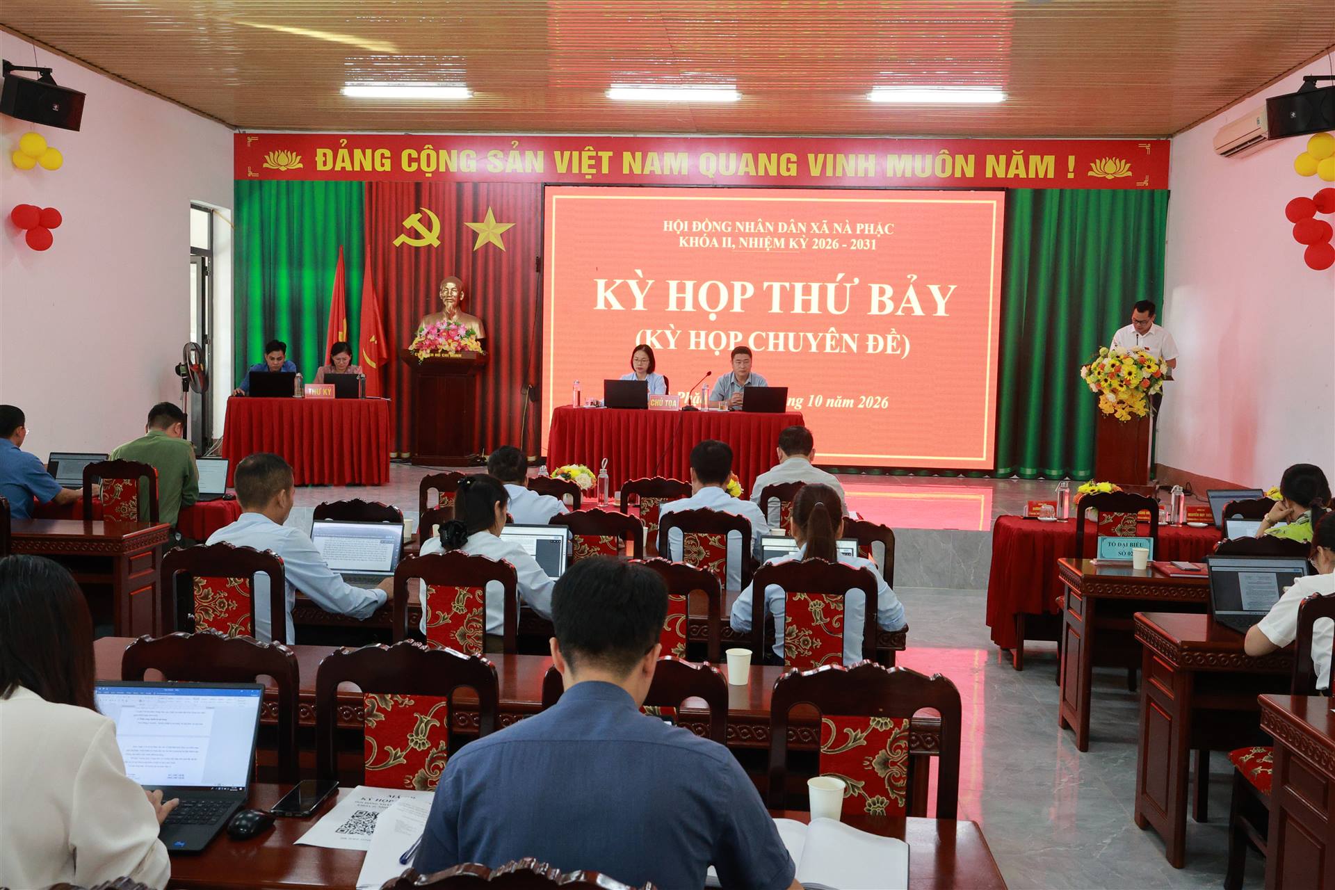 KỲ HỌP THỨ BẢY HĐND XÃ NÀ PHẶC KHÓA II, NHIỆM KỲ 2026 - 2031