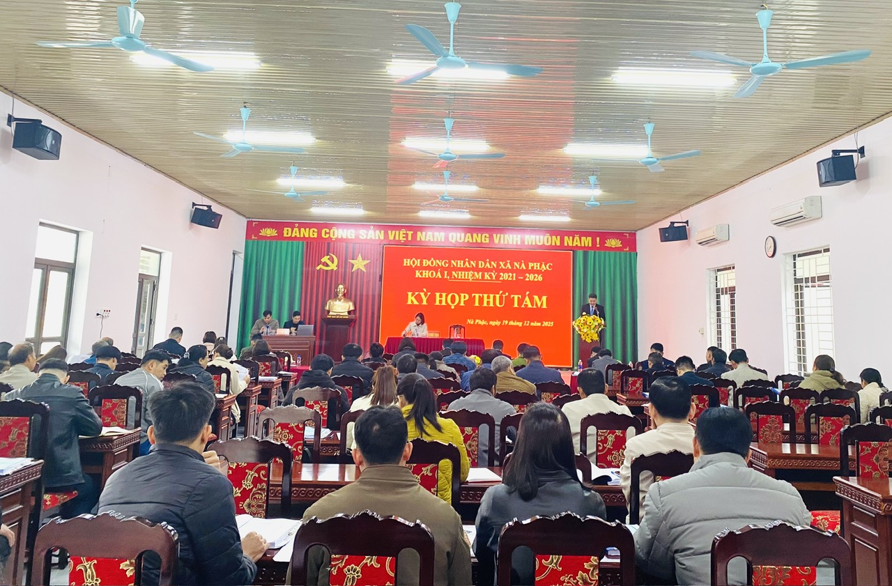 HỘI ĐỒNG NHÂN DÂN XÃ NÀ PHẶC KHOÁ  I  TỔ CHỨC KỲ HỌP THỨ TÁM – KỲ HỌP THƯỜNG LỆ CUỐI NĂM 2025