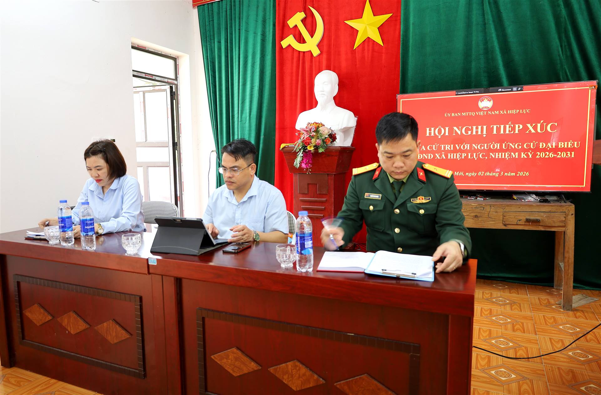 Hội nghị tiếp xúc cử tri với người ứng cử đại biểu HĐND xã Hiệp Lực, nhiệm kỳ 2026-2031