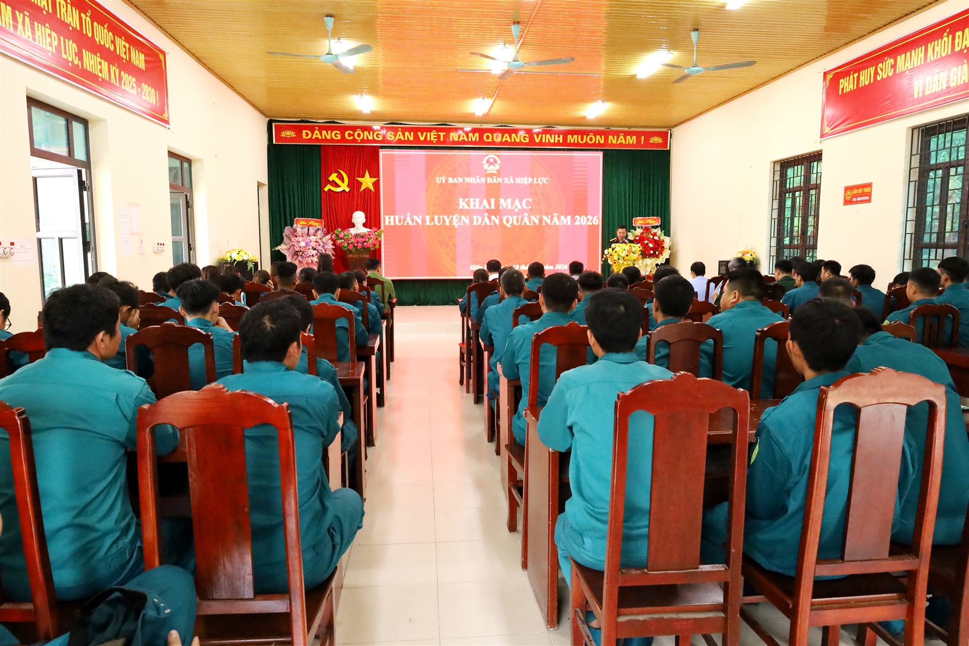 Xã Hiệp Lực: Khai mạc huấn luyện dân quân cơ động năm 2026