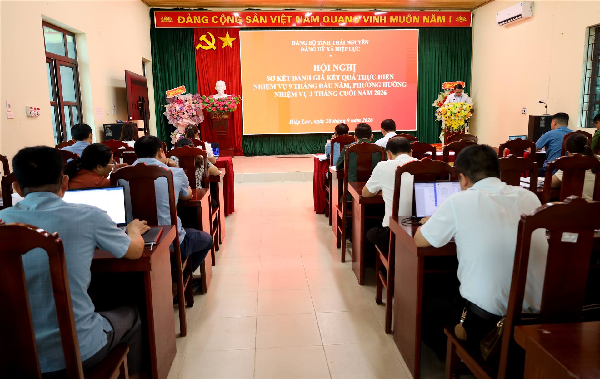 Đảng ủy xã Hiệp Lực sơ kết công tác 9 tháng đầu năm, triển khai nhiệm vụ 3 tháng cuối năm 2026