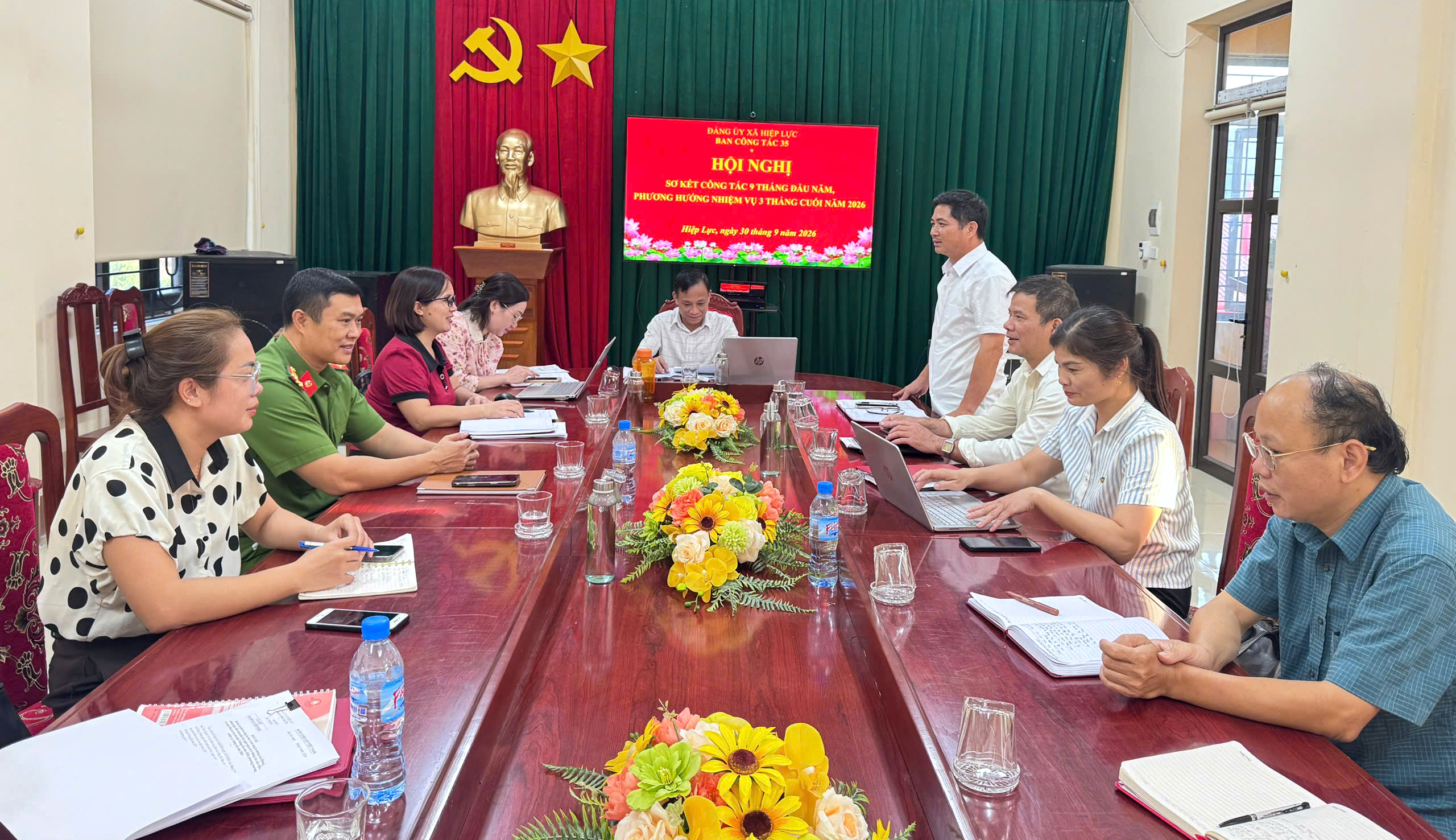 Ban công tác 35 xã Hiệp Lực sơ kết công tác 9 tháng đầu năm, triển khai nhiệm vụ 3 tháng cuối năm 2026