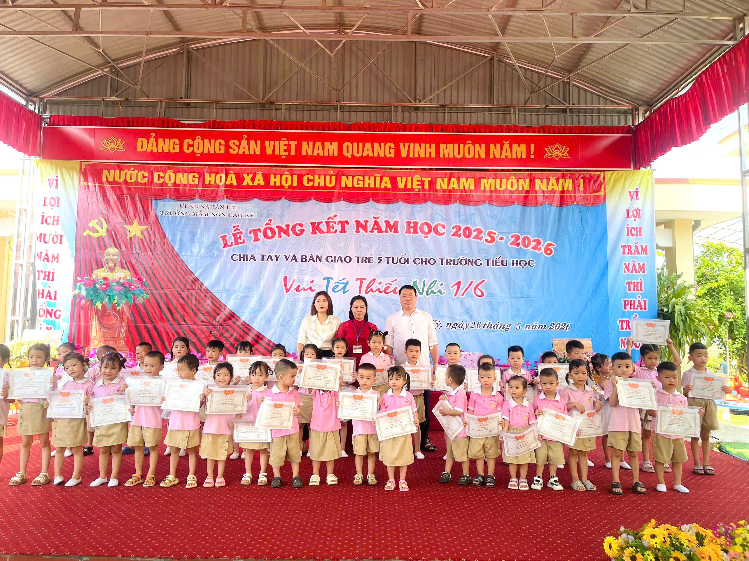 Quyết định về việc sáp nhập Trường Mầm non Tân Sơn, Trường Mầm non Hòa Mục và Trường Mầm non Cao Kỳ thành Trường Mầm non Tân Kỳ 