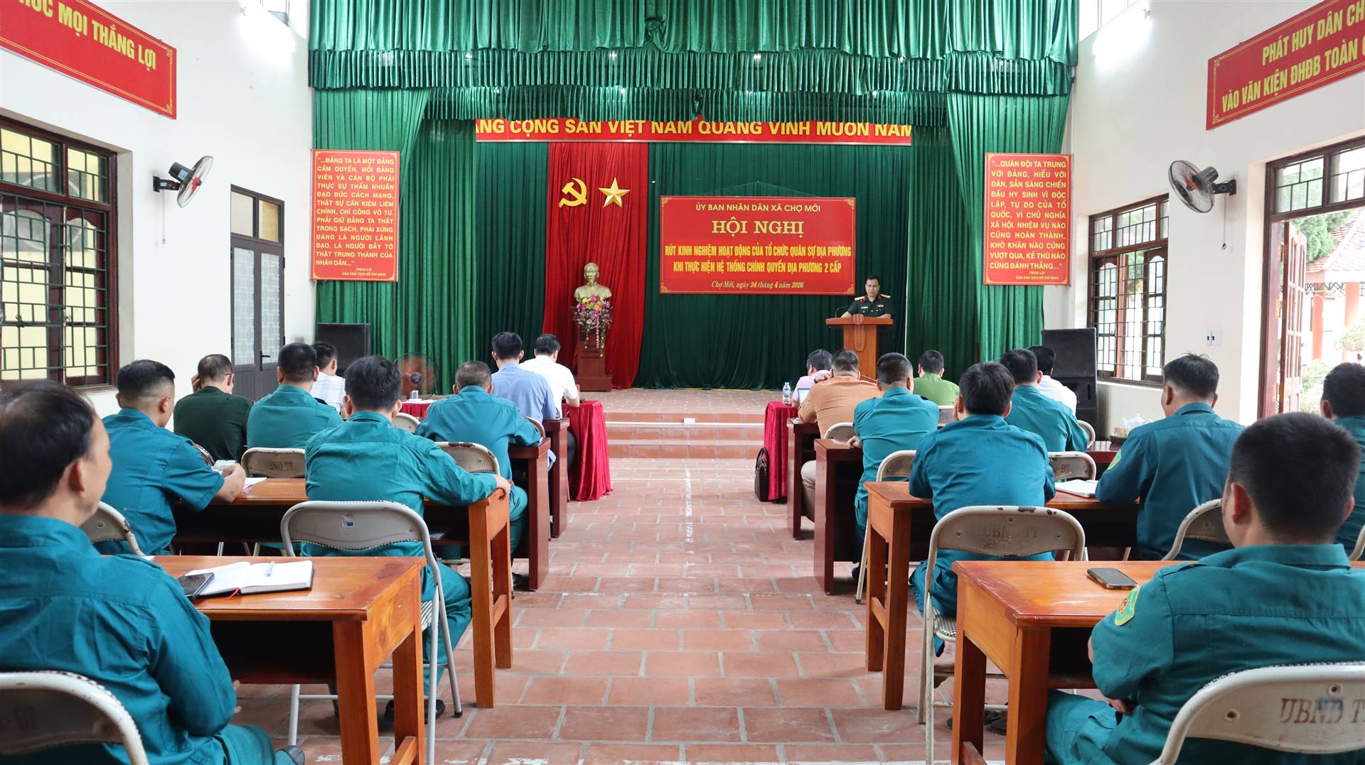 Hội nghị rút kinh nghiệm hoạt động của tổ chức quân sự địa phương khi thực hiện hệ thống chính quyền địa phương 2 cấp