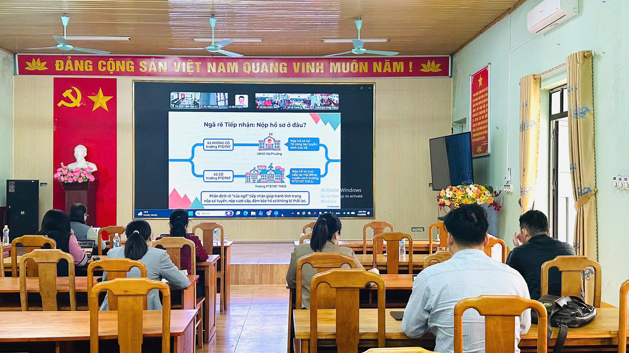 HỌP BÀN TUYỂN SINH NĂM HỌC 2026–2027 TẠI ĐIỂM CẦU XÃ VĂN LANG