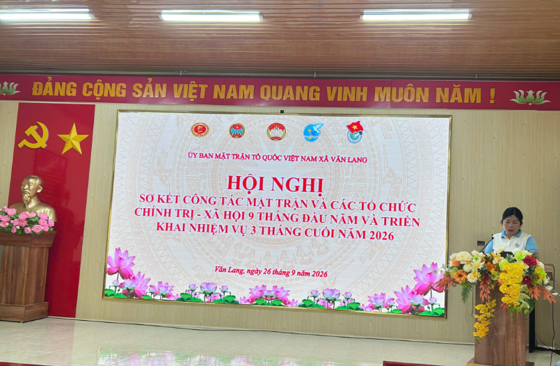 XÃ VĂN LANG SƠ KẾT CÔNG TÁC MẶT TRẬN, CÁC TỔ CHỨC CHÍNH TRỊ - XÃ HỘI VÀ TỔ CHỨC HỘI NGHỊ “THÁNG NGHE DÂN NÓI”