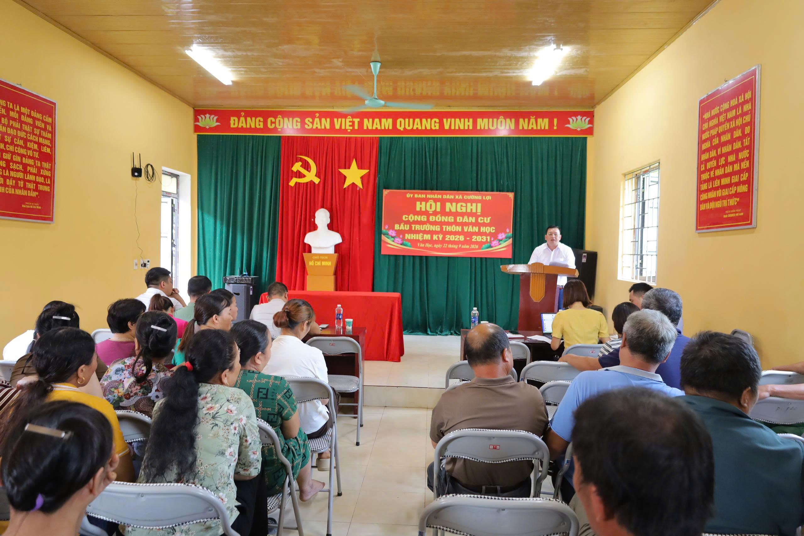 Xã Cường Lợi Cử tri 9 thôn bầu Trưởng thôn nhiệm kỳ 2026 - 2031