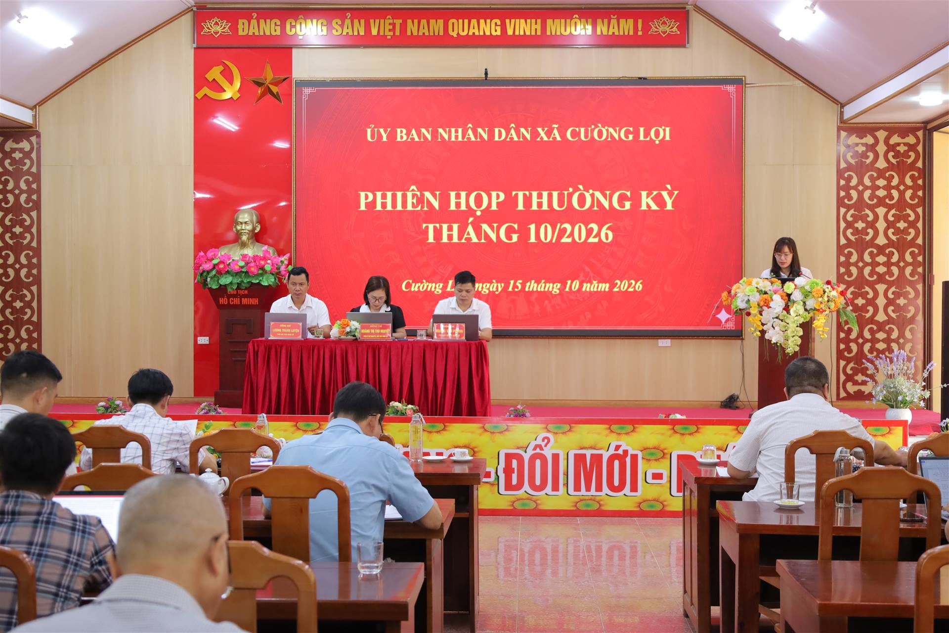UBND xã Cường Lợi tổ chức phiên họp thường kỳ tháng 10 năm 2026