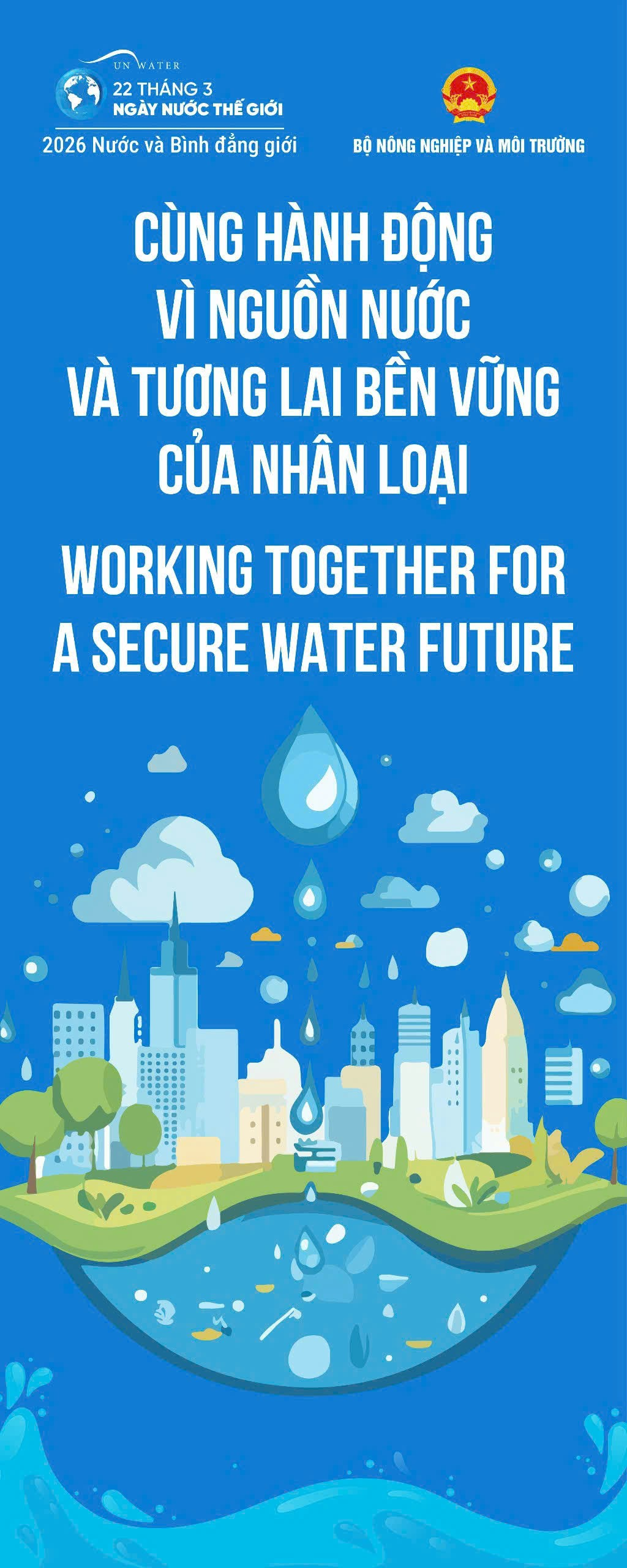Hưởng ứng Ngày Nước thế giới 22/3 và Ngày Khí tượng thế giới 23/3 năm 2026