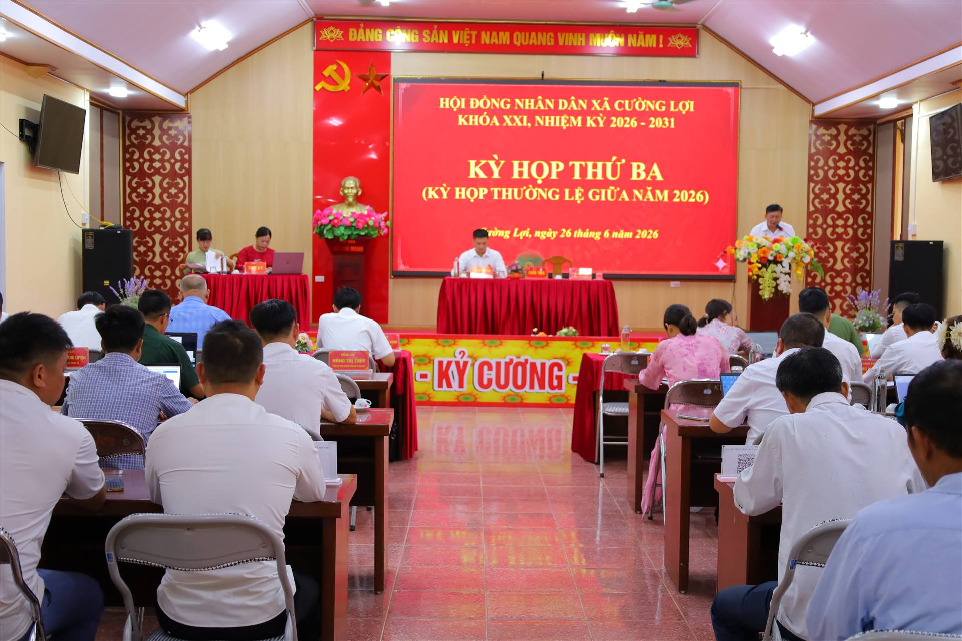 HĐND xã Cường Lợi tổ chức thành công Kỳ họp thứ ba, khóa XXI, nhiệm kỳ 2026-2031