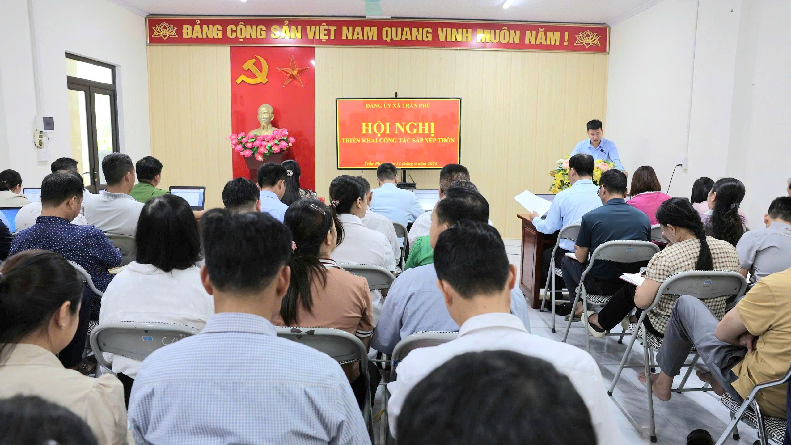 Đảng ủy xã Trần Phú tổ chức Hội nghị cán bộ chủ chốt