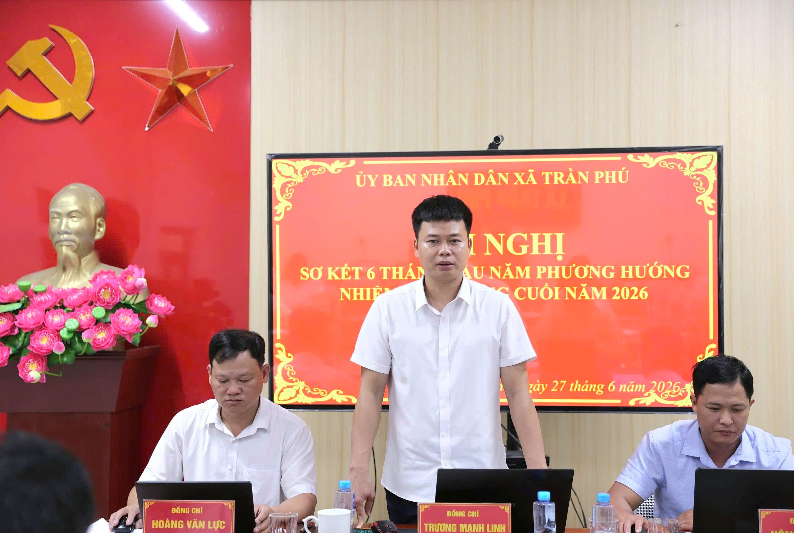UBND xã tổ chức Hội nghị sơ kết công tác 6 tháng đầu năm 2026