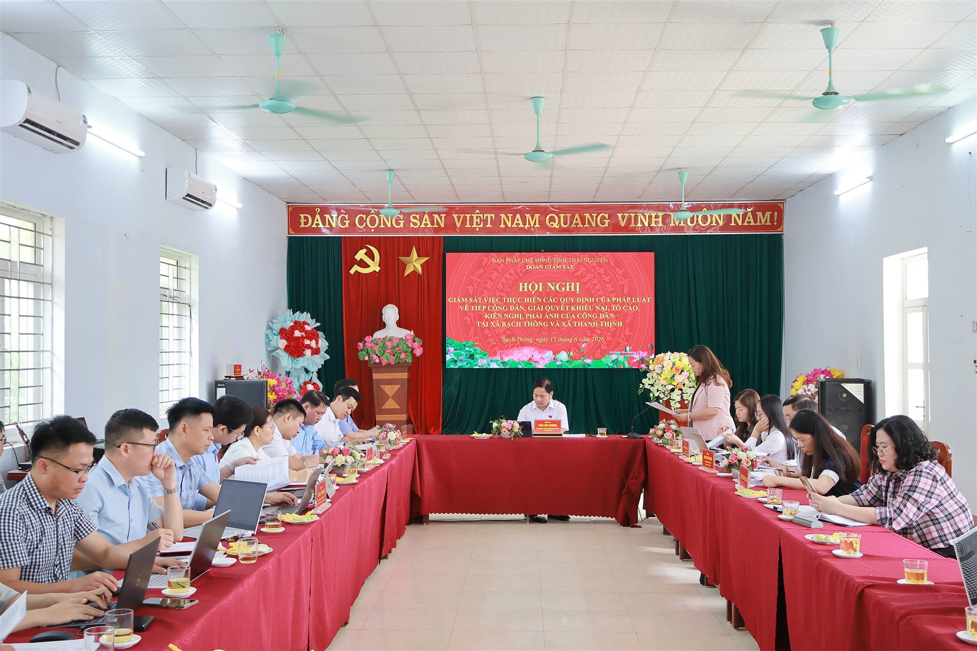 Ban Pháp chế HĐND tỉnh giám sát công tác tiếp công dân, giải quyết khiếu nại, tố cáo tại xã Bạch Thông và Thanh Thịnh