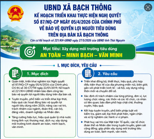 Xã Bạch Thông triển khai kế hoạch bảo vệ quyền lợi người tiêu dùng