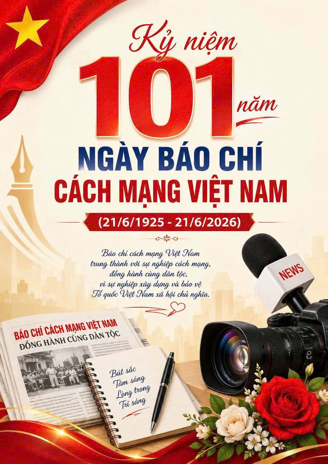 XÃ CẨM GIÀNG HƯỞNG ỨNG KỶ NIỆM 101 NĂM NGÀY BÁO CHÍ CÁCH MẠNG VIỆT NAM (21/6/1925 - 21/6/2026)
