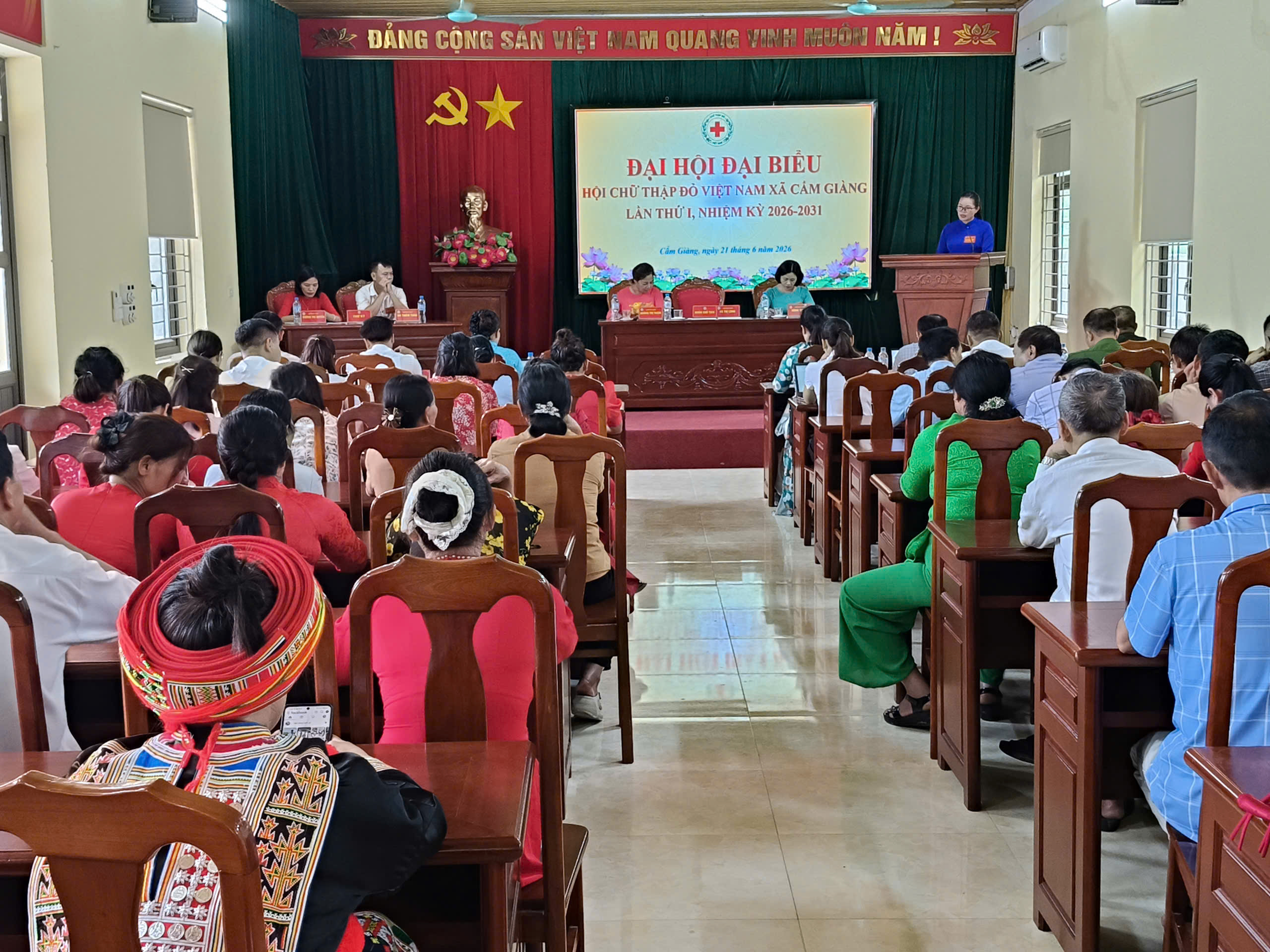ĐẠI HỘI ĐẠI BIỂU HỘI CHỮ THẬP ĐỎ XÃ CẨM GIÀNG LẦN THỨ I, NHIỆM KỲ 2026 - 2031