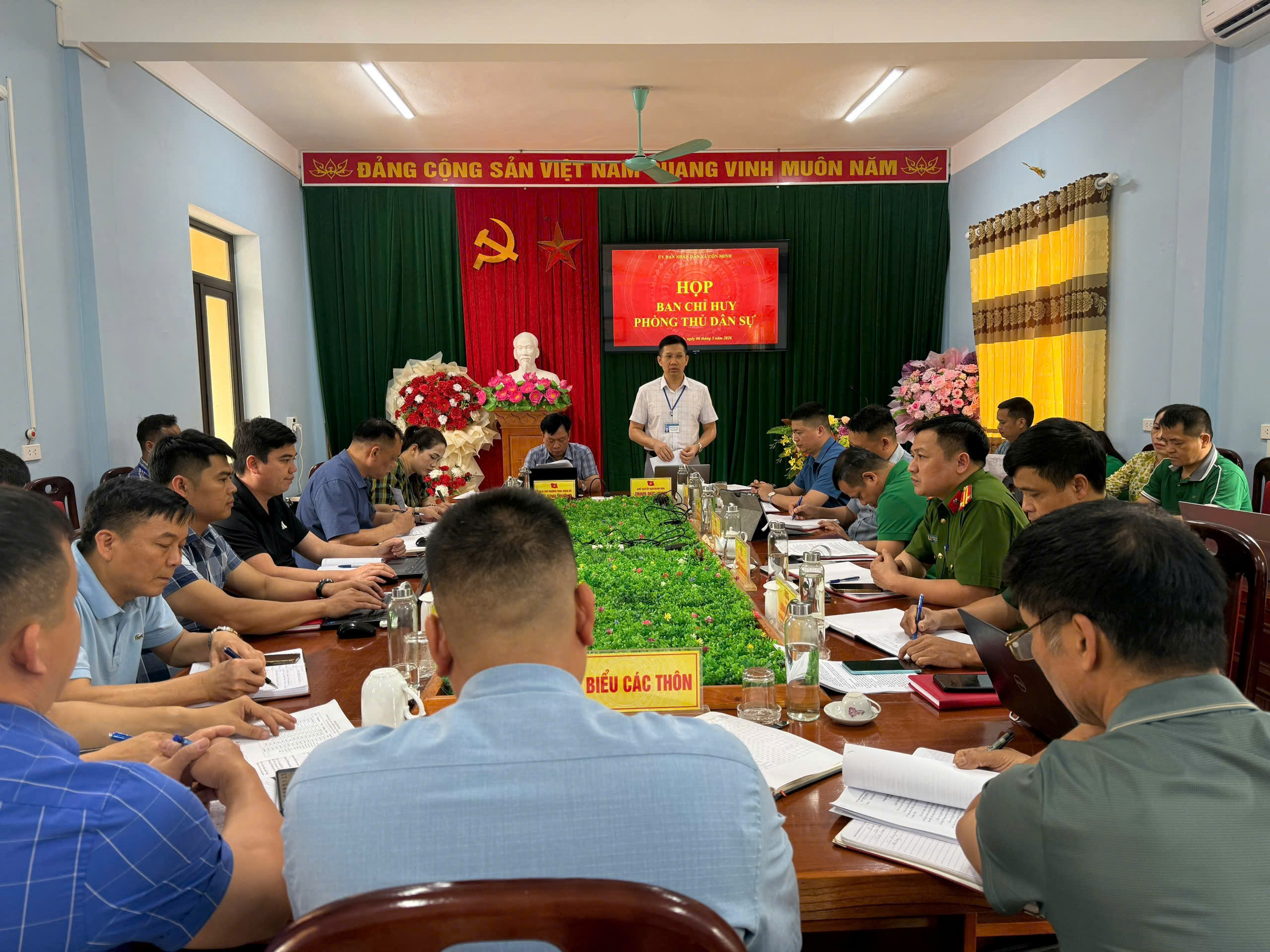 Xã Côn Minh triển khai công tác Phòng thủ dân sự năm 2026