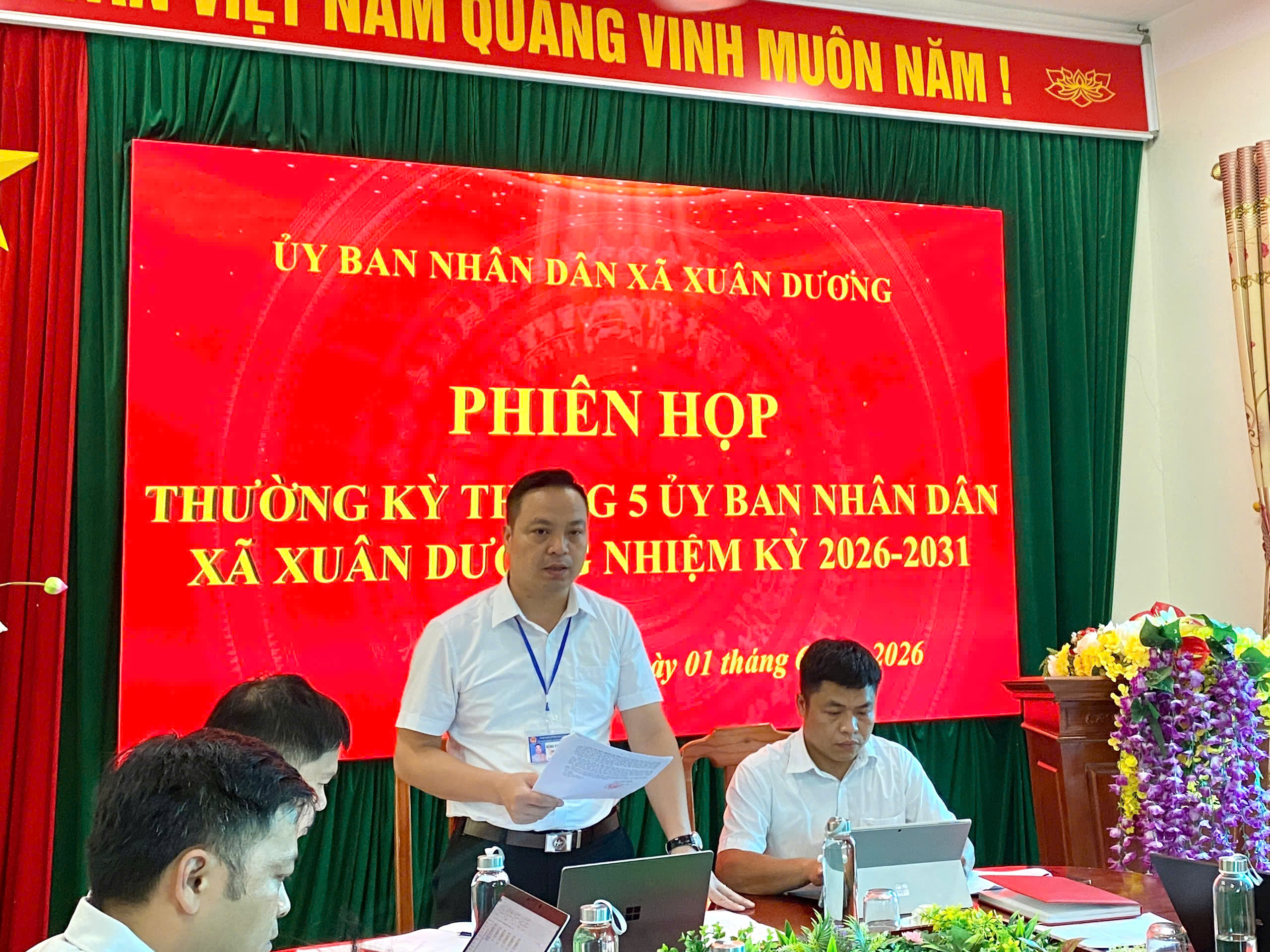 UBND xã Xuân Dương tổ chức phiên họp thường kỳ tháng 5/2026
