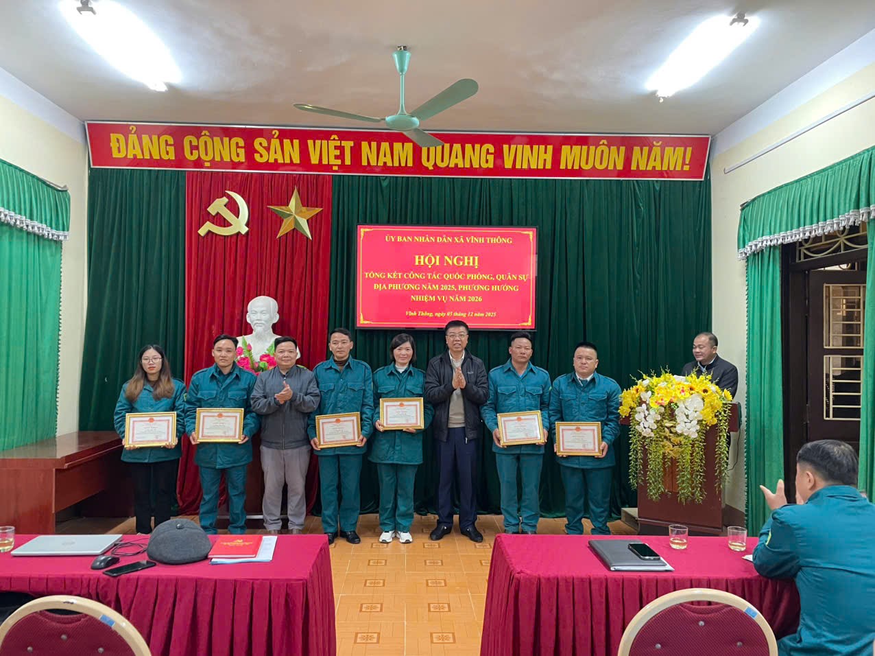 PHÁT HUY TRUYỀN THỐNG ANH HÙNG, LỰC LƯỢNG DÂN QUÂN TỰ VỆ VĨNH THÔNG VỮNG BƯỚC TRONG THỜI KỲ MỚI