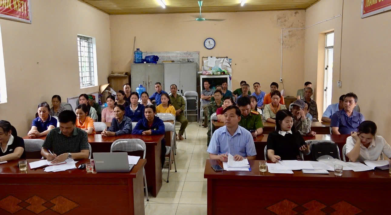 XÃ VĨNH THÔNG TỔ CHỨC HỘI NGHỊ LẤY Ý KIẾN NHÂN DÂN VỀ ĐỀ ÁN SẮP XẾP, TỔ CHỨC LẠI VÀ ĐỔI TÊN THÔN
