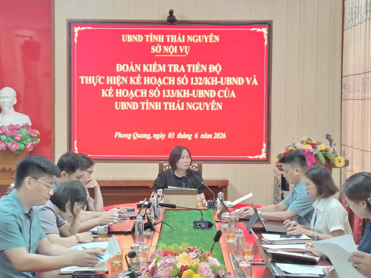 Đoàn kiểm tra của tỉnh làm việc tại xã Phong Quang về tiến độ triển khai  Kế hoạch số 132/KH-UBND và Kế hoạch số 133/KH-UBND